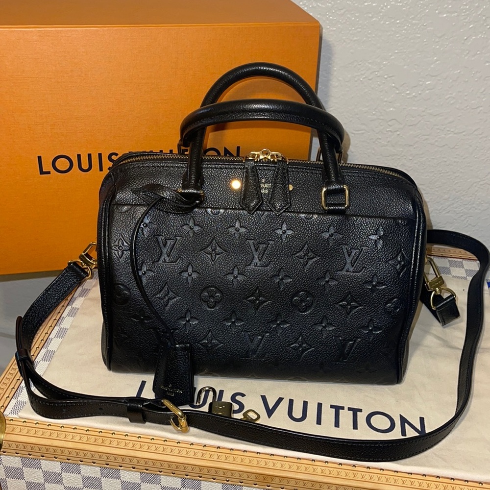 Authentic Louis Vuitton Empreinte speedy bandouliere 25 NM nior crossbody bag